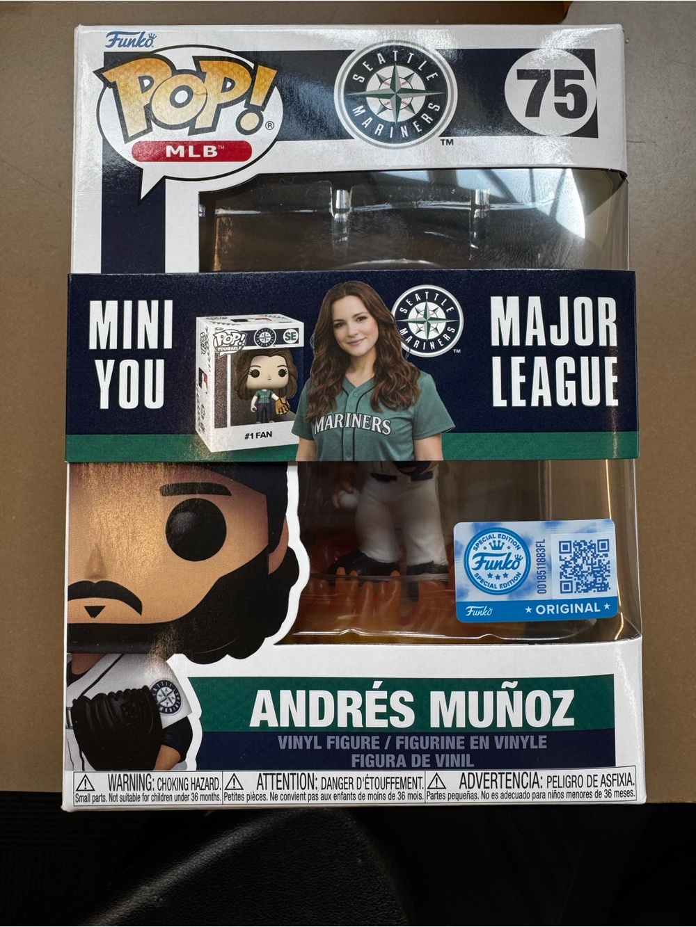 Funko Pop! MLB Andrés Muñoz Vinyl Figure – Navy, Green, White